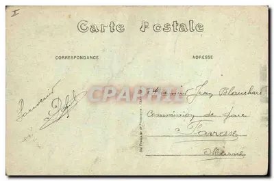 Stara pocztówka Bourges Klasztor Siostry Charity Szpital tymczasowy — Rewers