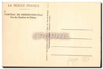 Zamek Pierrefonds — Jedna z Pokoi Zamku — Yvon 17 — Rewers