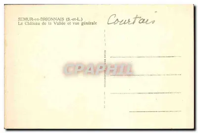 Semur-en-Brionnais — Zamek w Dolinie i ogólny widok — Héloïse Bavier & Bier Macon — Rewers