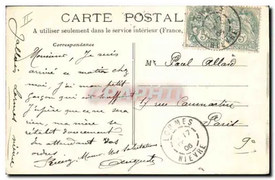 Het MEER VAN DE SETTONS — La Digue en Puisards — onbekende uitgever, nr. 1055 — Achterkant