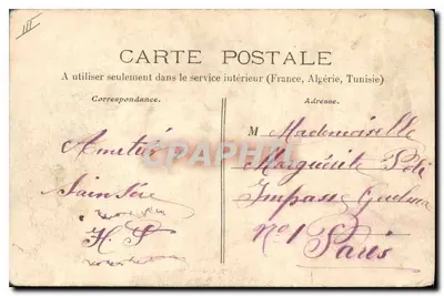 Hôtel des SETTONS — Verlag E. Biroit, Saulieu — Seriennummer nicht sichtbar — Rückseite