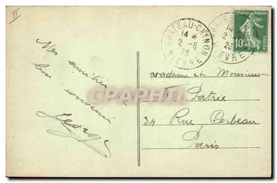 Les Settons - A Cascata — Le Morvan Illustré, G. Gervais, editor, Saulieu — Verso