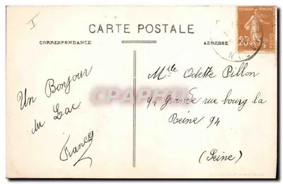 Les SETTONS - A Ilha e o Lago — Em Morvan, série 83 — Verso