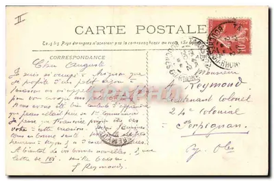 Tarascon — Zamek — widok zamku z wieżami i murami — L. R. wydawca, n° 2745 — Rewers