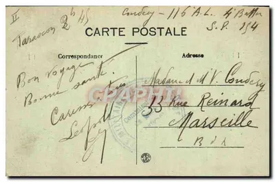 O Ponte suspensa sobre o Ródano em TARASCON pela chegada de BEAUCAIRE — O Castelo do Rei René e a Torre da Igreja de Ste-Marthe — Coll. L. A. — Verso