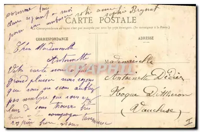 Foresta di Lente (Drôme) — Strada di Combe-Layal — Collezione P. Peyrouze, Valence — Verso