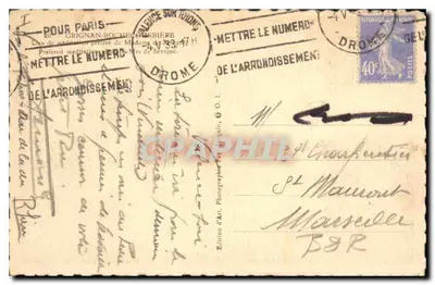 Grignan-Rochecourbière — Lugar de meditação perto de Madame de Sévigné — Edição de Arte, Paris — Verso