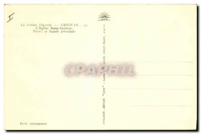 Grignan — Kościół Świętego Zbawiciela — fasada główna — Wydawca: "Lux" - Lang, fot. Ané — Rewers