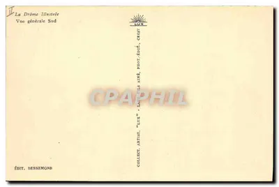 Crest — Vista geral sul — La Drôme Illustrée, editor Dessemond — Verso