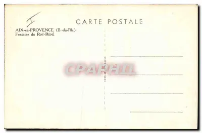 Aix-en-Provence — Fontaine du Roy-René — Published by Condier & Macon — Back