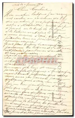 Aix-en-Provence — Estátua de Mirabeau no pátio da Prefeitura — Coleção Jaussaud, n°10 — Verso