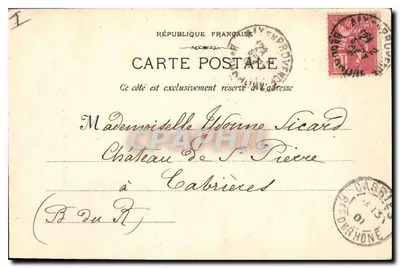 Aix-en-Provence — Estátua de Mirabeau — editor desconhecido — Verso