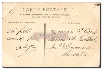 Aix-en-Provence — A Prefeitura - Torre da Relógio — coleção Jaussaud — Verso