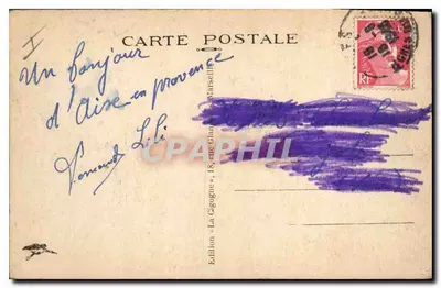 AIX-en-PROVENCE — O Hotel de Ville (século XIV) — Edição La Cigogne — Verso