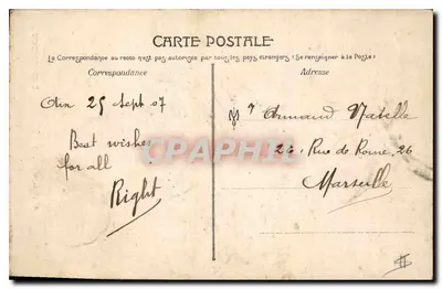 Aix-en-Provence — La Tour de l'Horloge et la Fontaine — Éditeur : Pierre Dugouette — Verso