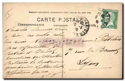 Aix-en-Provence — A View of the Town Hall and the Clock Tower — Maxatyr, Printer — Aix — Verso
