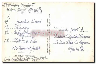 La Grande Fontaine — Aix-en-Provence — Ediciones Rella — Reverso