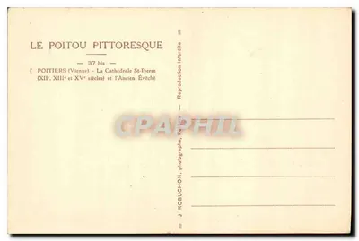 Poitiers — Kerk van Sint-Pieter en Oud Bisdom — J. Robuchon — Achterkant