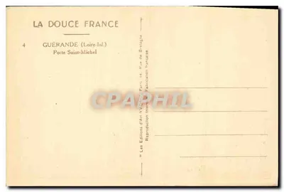 Guérande — Brama Świętego Michała — Les Éditions d'Art Yvonne, Paryż — Rewers