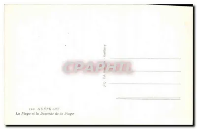 La Plage et la Descente de la Plage — Guéthary — Éd. Guéthary, n° 110 — Rewers
