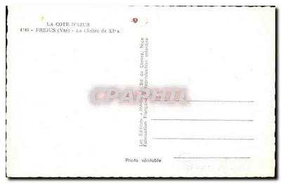Kloster z XI wieku w Fréjus — Wydawca: Les Éditions de Cimiez, Nice — Rewers