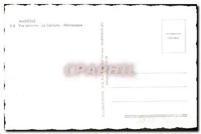 Widok z lotu ptaka Corniche w Malmousque — Marsylia — Photo-estigie — Rewers