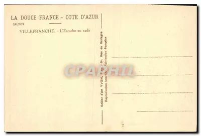 Villefranche - De vloot in de haven — Kunstuitgave YVON, Frankrijk — Achterkant