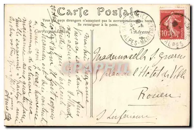 Èze (Alpes-Maritimes) — widok panoramiczny z wzniesienia — ND Phot, nr 728 — Rewers