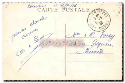 ROMANS-sur-ISÈRE (Drôme) — Monumentalny schodzie z XV wieku — Paul Boyer, zdjęcie. Romans — Tel. 4-62 — Rewers