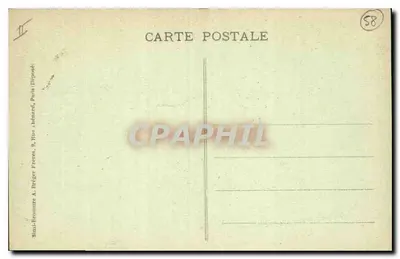 Châtillon-en-Bazois — Castelo - Pátio de honra — Editor Bréger & Bréger, Paris — Verso
