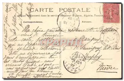 Saint-Honoré — Pustynia — Piękny Morvand — Wydawca nieznany, nr 4 z serii 58 — Rewers