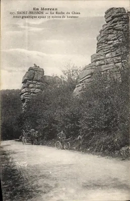 Saint-Brissoun — A Roche du Chien — Amas granitique ayant 35 mètres de hauteur — Editor Soutien, n° 297