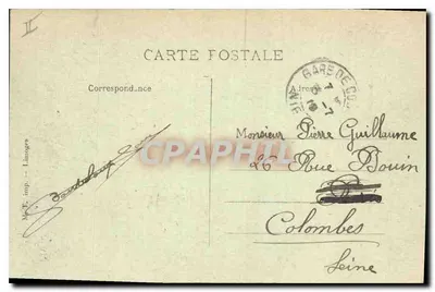 Arredores de Cosne — Castelo de TRACY — Editor M.T. imp. Limoges, n°50 — Verso