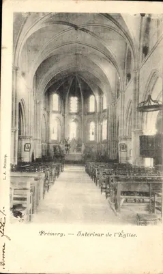 Prémery — Interior da Igreja — L. A. Prémery