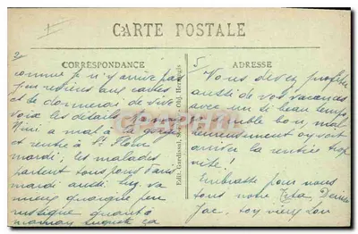 Ruínas do Castelo d'Alleuse — Saint-Flour — Cantal — A Auvergne Pittoresque — Verso