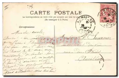 Apchon, Ruínas do Castelo — Cantal — 177 — editor desconhecido — Verso