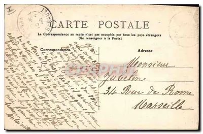 A Auvergne — O Lioran, a Font Alagnon, o Col de Rombière e o Puy Griou — editor M. T. (n° 253) — Verso