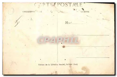 Rocher en Kapel van Bredons, bij Murat (Cantal) — n° 561 — Uitgave van de Boekhandel Baudel, St-Céré (Lot) — Achterkant