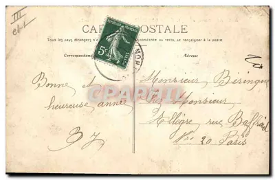 Chaudesaigues - La Place du Marché — Le Cantal Pittoresque 8775 — Éditeur : M. Brunet — Verso