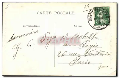 Entornos de CHAUDESAIGUES - Puente de Labroze - Carretera de Laneau — Ed. Girbal, Jourdan — Reverso