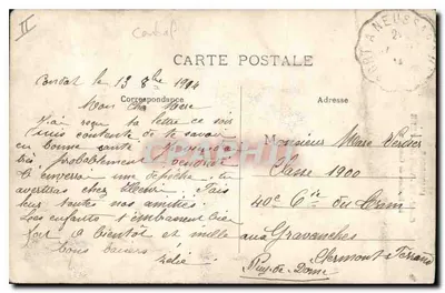 L'Auvergne - Cantal - Valle de la Cère - los Rochers de Compaing — Reverso
