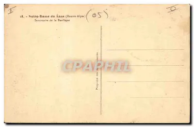 Santuário da Basílica — Notre-Dame du Laus (Hautes-Alpes) — CPHAPHIL — Verso
