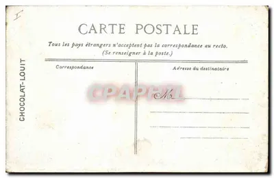Versajles — Pałac Petit Trianon — Wydanie dla Chocolat-Louit, Cliché A. Bourdier — Rewers