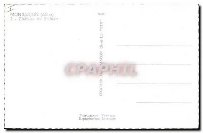 Montluçon (Allier) — Zamek Świętego Jana — Fotografia 'CIM' — Rewers