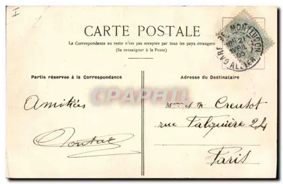 Montluçon — Ogólny widok starego miasta — Wydawca F. Pointud, Montluçon — Rewers