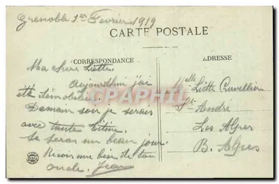 Grenoble — Quais i Forty — E.R. — nr 1553 — Rewers