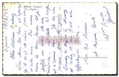 Epinal (Vosges) — La Moselle — Fotograficzne wydawnictwo Globe, Paryż — Rewers