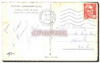 Wjazd Chaumont — Wysokość 53 m, Długość 654 m — Cigogne — Rewers