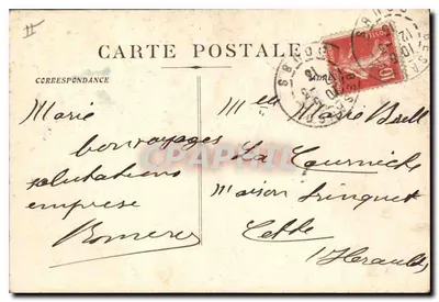 Nîmes — Ogród Fontaine — Rzymskie Bany — Karta pocztowa nr 1185 — Rewers