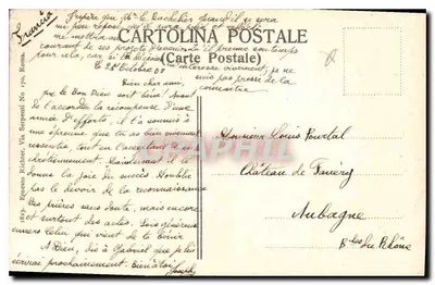 Roma — Panorama do Fórum Romano — Cartolina Postal Número 170, Roma — Verso
